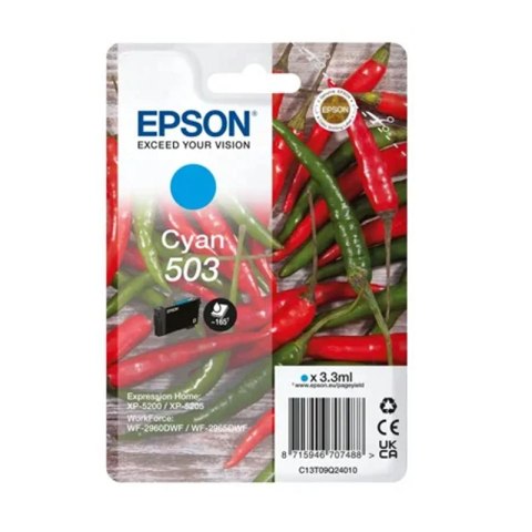 Epson Tuszy Epson 503 do XP-5200/WF-2960DWF | 165 str. | 3,3 ml | cyan