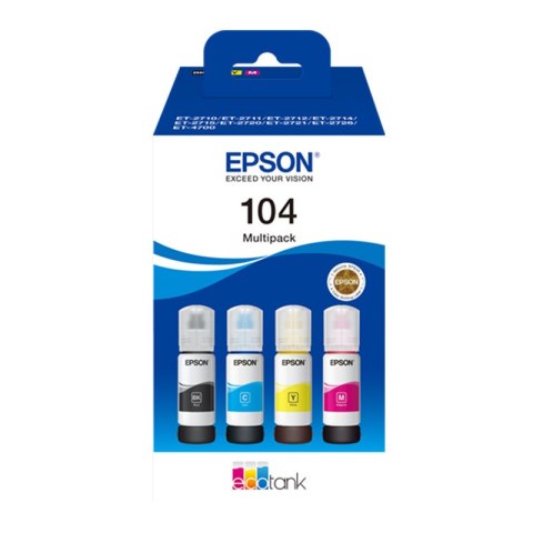Epson Zestaw Tuszy Epson 104 EcoTank | 4 x 65 ml | CMYK