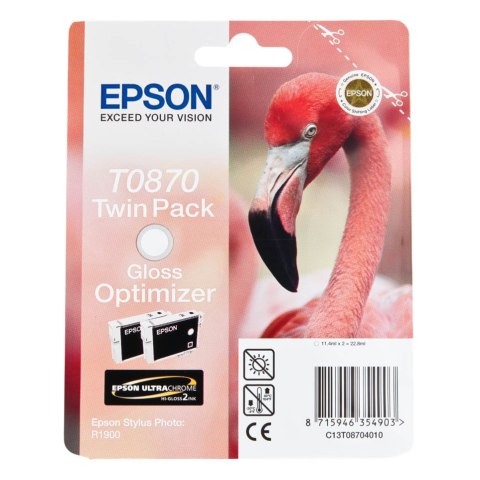 Epson Zestaw tuszy Epson T0870 do Stylus Photo R1900 | 2 x 11,4ml | black