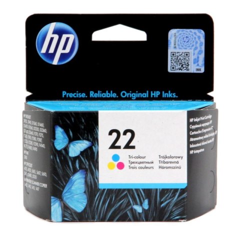 HP Tusz HP 22 do Deskjet 3940/D2360/D2460/F380 | 165 str. | CMY