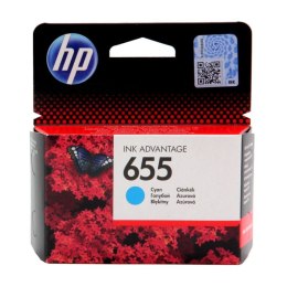 HP Tusz HP 655 do Deskjet 3525/4615/4625/5525/6525 | 600 str. | cyan