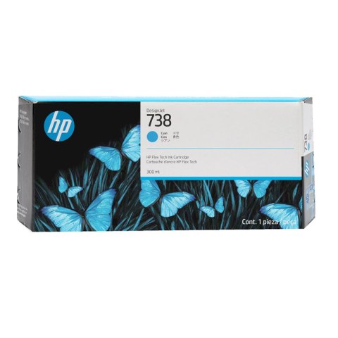 HP Tusz HP 738 | 300 ml | Cyan