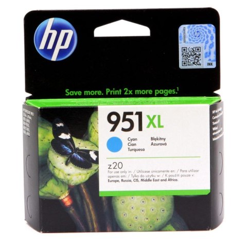 HP Tusz HP 951XL do Officejet Pro 8100/8600/8610/8620 | 1 500 str. | cyan