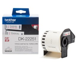 Brother Etykieta Brother do QL-800 | 62mm x 15.24m | czarno/czerwony druk