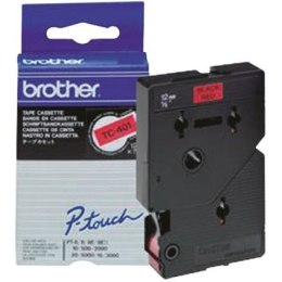 Brother Taśma Brother laminowana 12mm x 7,7m czarny nadruk / czerwone tło
