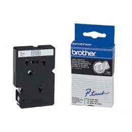 Brother Taśma Brother laminowana 9mm x 7,7m biały nadruk / przezroczyste tło