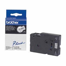 Brother Taśma Brother laminowana 9mm x 7,7m czarny nadruk / przezroczyste tło