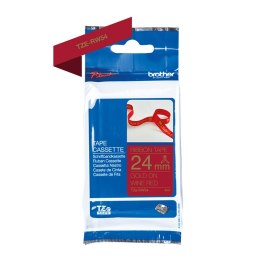 Brother Taśma Brother wstążka 24mm x 4m złoty nadruk / czerwone tło