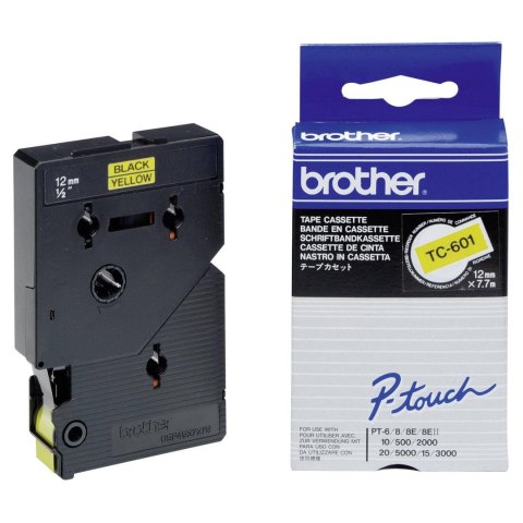 Brother Taśma laminowana Brother 12 mm x 8m | czarny nadruk / żółte tło