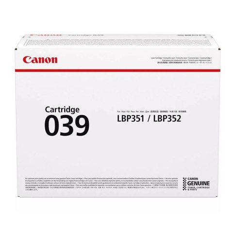 Canon Toner Canon CRG039 do imageCLASS/ i-SENSYS LBP351x/352x | 11000 str | black