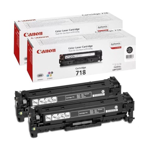 Canon Zestaw dwóch tonerów Canon CRG718BK do LBP-7200 | korp |2x 3 400 str. | black