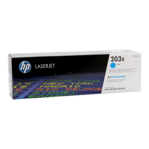 HP Toner HP 203X HY do Color LaserJet Pro M254dn/M280nw | 2 500 str | cyan