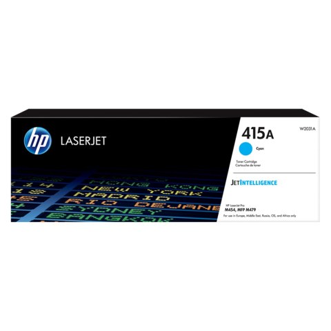 HP Toner HP 415A do Color LaserJet Pro M454, MFP M479 | 2 100 str. | cyan