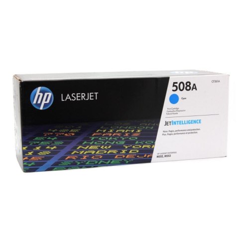 HP Toner HP 508A do Color LaserJet M552/553 | 5 000 str. | cyan