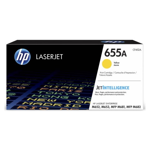 HP Toner HP 655A do Color LaserJet Enterprise M653/M681/M652 | 10 500 str. | Yellow