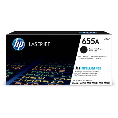 HP Toner HP 655A do Color LaserJet Enterprise M653/M681/M652 | 12 500 str. | black