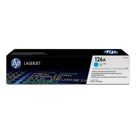 HP Toner HP 126A do Color LaserJet Pro CP1025, M175/275 | 1 000 str. | cyan