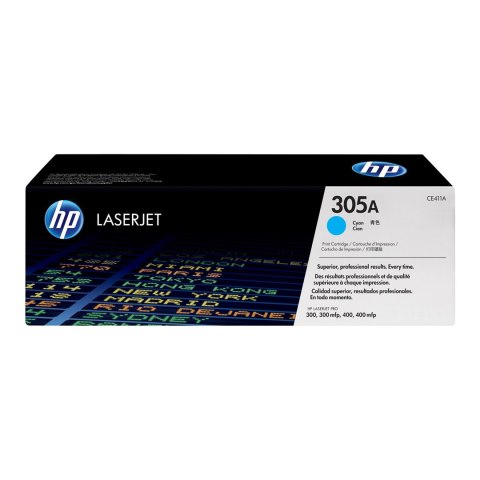 HP Toner HP 305A do Color LaserJet M351/375/451/475 | 2 600 str. | cyan