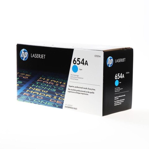 HP Toner HP 654A do Color LaserJet Enterprise M651 | 15 000 str. | cyan