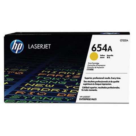 HP Toner HP 654A do Color LaserJet Enterprise M651 | 15 000 str. | yellow