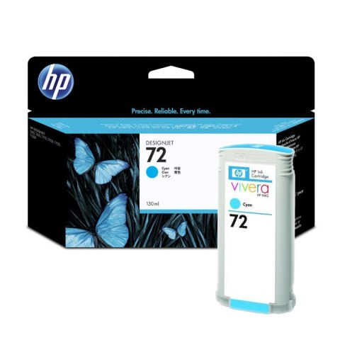 HP Tusz HP 72 Vivera do Designjet T610/1100/1200/1300 | 130ml | cyan