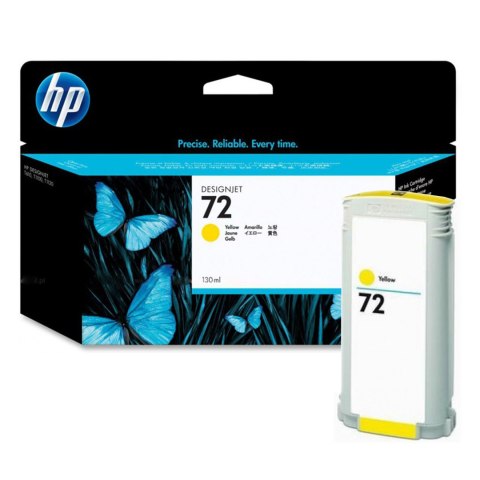 HP Tusz HP 72 Vivera do Designjet T610/1100/1200/1300 | 130ml | yellow