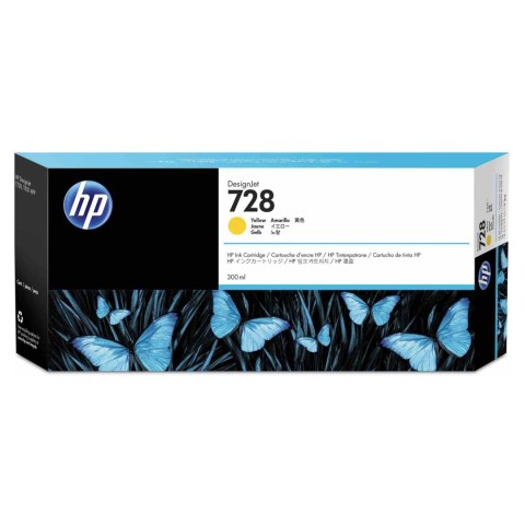 HP Tusz HP 728 do Designjet T730/T830 | 300ml | yellow