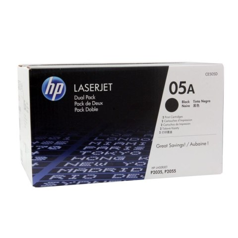 HP Zestaw dwóch tonerów HP 05A do LaserJet P2035/2055 | 2 x 2 300 str. | black