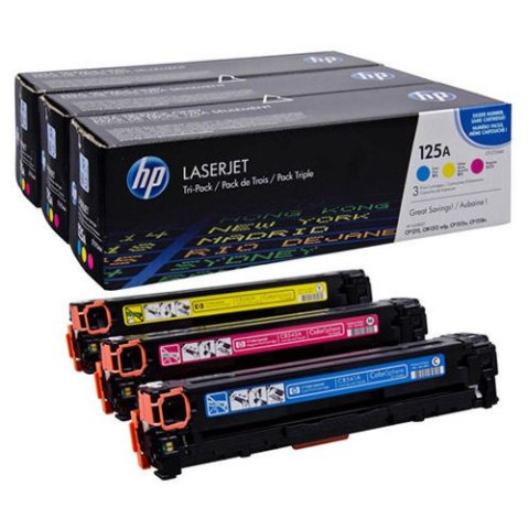 HP Zestaw trzech tonerów HP 125A do LJ CP1215 ,CM1312 | 3 x 1 400 str. | CMY