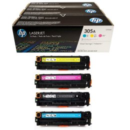 HP Zestaw trzech tonerów HP 305A do LJ Pro 300 color M375/475 | 3 x 2 600 str. |CMY
