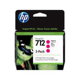 HP Zestaw trzech tuszy HP 712 | 3x 29ml | magenta