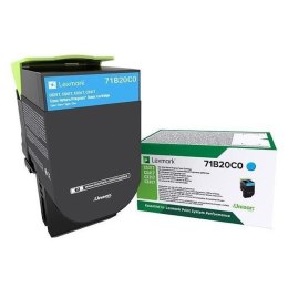 Lexmark Kaseta z tonerem Lexmark 71B20C0 do CS/CX3 | zwrotny | 2 300 str. | cyan