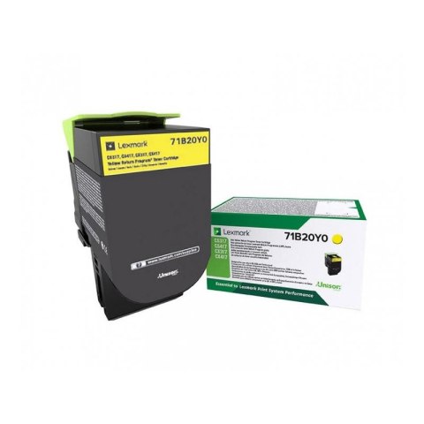 Lexmark Kaseta z tonerem Lexmark 71B20Y0 do CS/CX3 | zwrotny | 2 300 str. | yellow