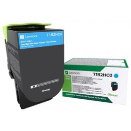 Lexmark Kaseta z tonerem Lexmark 71B2HC0 do CS/CX4/517 | zwrotny | 3 500 str. | cyan