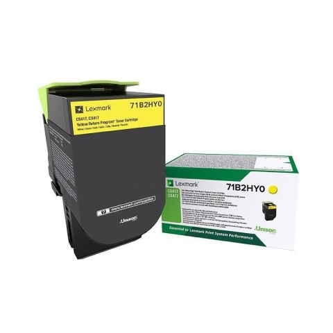 Lexmark Kaseta z tonerem Lexmark 71B2HY0 do CS/CX4/517 | zwrotny | 3 500 str. | yellow