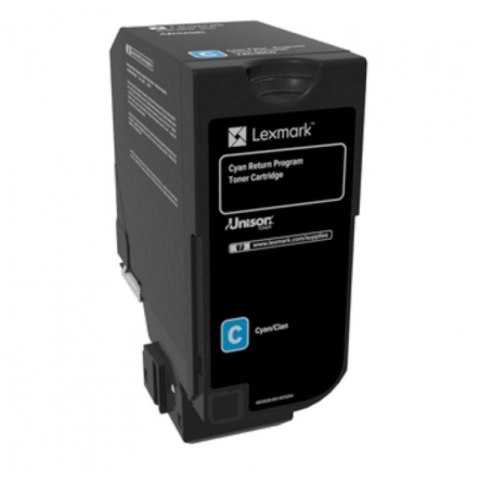 Lexmark Kaseta z tonerem Lexmark 74C20C0 do CS720/CS725 | zwrotny | 3 000 str. | cyan