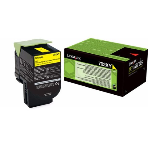 Lexmark Kaseta z tonerem Lexmark 702XY do CS-510 | zwrotny | 4 000 str. | yellow