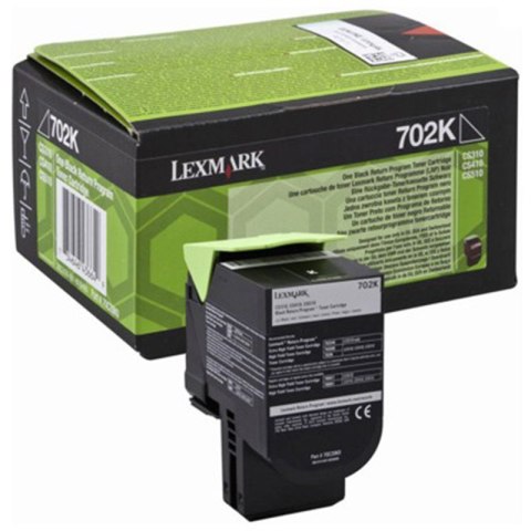 Lexmark Kaseta z tonerem Lexmark 702K do CS-310/410/510 | zwrotny | 1 000 str. | black