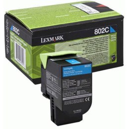 Lexmark Kaseta z tonerem Lexmark 802C do CX-310/410/510 | zwrotny | 1 000 str. | cyan