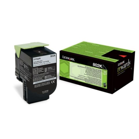 Lexmark Kaseta z tonerem Lexmark 802K do CX-310/410/510 | zwrotny | 1 000 str. | black