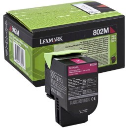 Lexmark Kaseta z tonerem Lexmark 802M do CX-310/410/510 | zwrotny | 1 000 str. | magenta