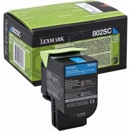 Lexmark Kaseta z tonerem Lexmark 802SC do CX-310/410/510 | zwrotny | 2 000 str. | cyan