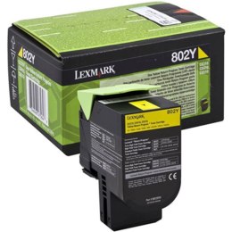 Lexmark Kaseta z tonerem Lexmark 802Y do CX-310/410/510 | zwrotny | 1 000 str. | yellow