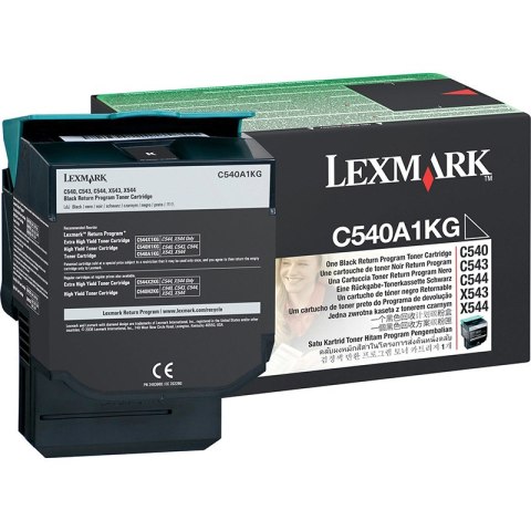 Lexmark Kaseta z tonerem Lexmark do C-540/543/544/546 | zwrotny | 1 000 str. | black