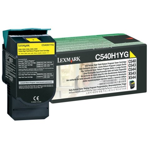 Lexmark Kaseta z tonerem Lexmark do C-540/543/544/546 | zwrotny | 2 000 str | yellow