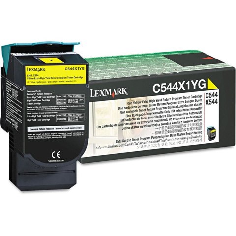 Lexmark Kaseta z tonerem Lexmark do C-544/546 | zwrotny | 4 000 str. | yellow