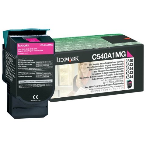 Lexmark Kaseta z tonerem Lexmark do C540/543/544/546 | zwrotny | 1 000 str. | magenta