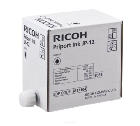 Ricoh Tusz Ricoh JP12 do JP 1030/1210/1250 | 600ml | black