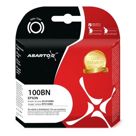 Asarto Tusz Asarto do Brother 100BN | BTD100BK | 108ml | black