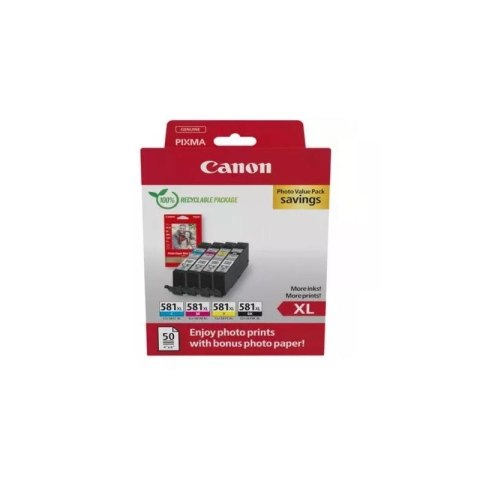 Canon Tusz Canon CLI-581 XL do Canon Pixma TR7550/TR8550/TS6150 | 4 x 8,3 ml | CMYK